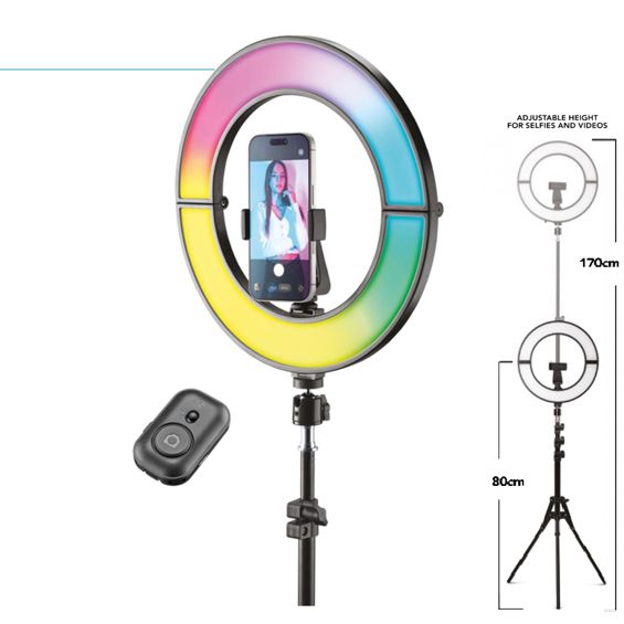 Selfie_LED_ring_s_tronoscem_Cellularline_Foldy_12__Tripod,_Crni_2.jpg