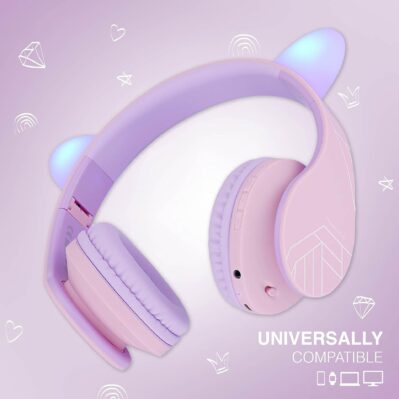 Djecje_bluetooth_slusalice_Powerlocus_P2_Cat_ears_ljubicasto_roze_0.jpg