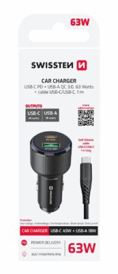 Punjac_za_auto_SWISSTEN_USB_C_PD_+_USB_A,_63W_Crni_+_Kabel_USB_C___USB_C,_1m_0.jpg