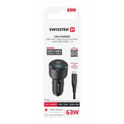 Punjac_za_auto_SWISSTEN_USB_C_PD_+_USB_A,_63W_Crni_+_Kabel_USB_C___USB_C,_1m_0.jpg